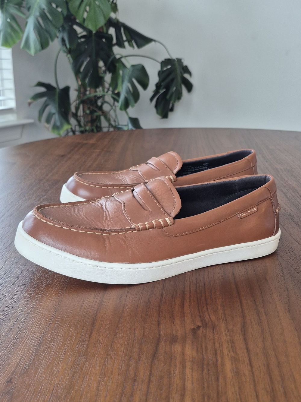 Cole Haan Brown Leather Slip-On Loafers